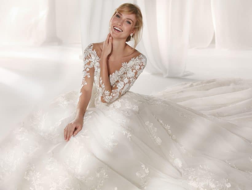 Robe de Mariée Nicole NIAB19039 collection 2019 | Boutique Paris robe de mariée princesse en dentelle de la Marque NICOLE