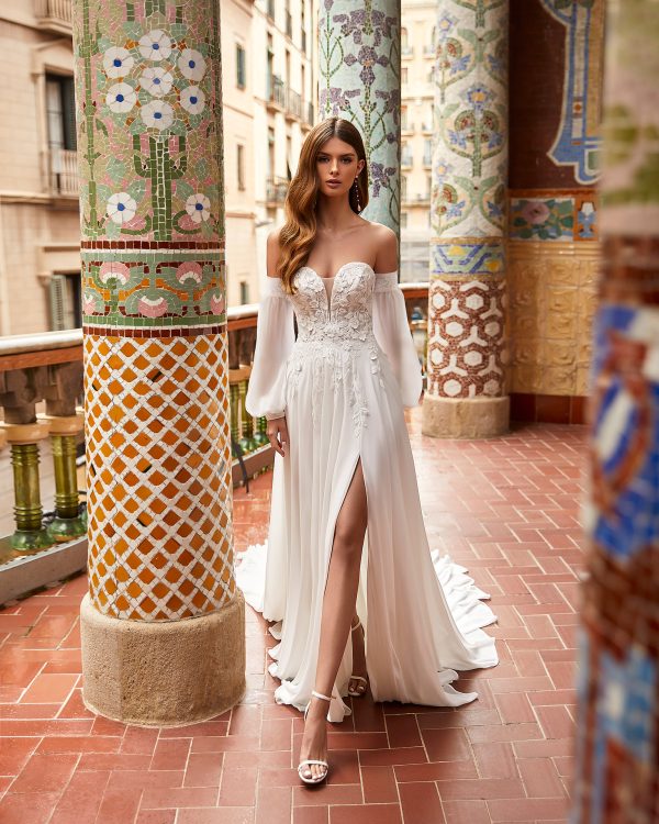 TALYS Wedding Dress lunanovias collection 2023: Paris Boutique
