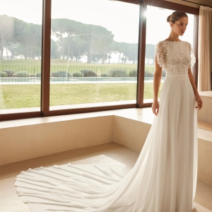 ZAMINA Wedding Dress Aire Barcelona Collection 2026| Paris Boutique