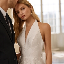 BONY Wedding Dress Aire Barcelona Collection 2027 | Paris Boutique