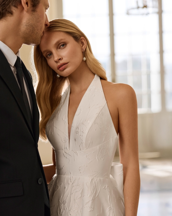 BONY Wedding Dress Aire Barcelona Collection 2027 | Paris Boutique