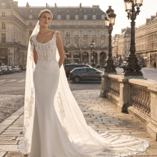 TELINE Wedding Dress Aire Barcelona Collection 2027 | Paris Boutique