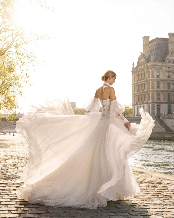 TERESA Wedding Dress Aire Barcelona Collection 2027 | Paris Boutique TERESA Wedding Dress Aire Barcelona Collection 2027 | Paris Boutique