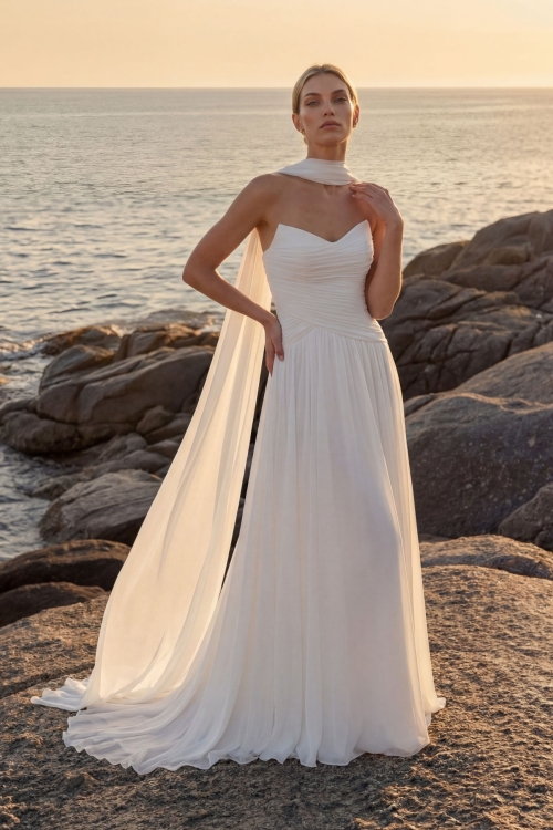 SURENDER Wedding Dress Pronovias collection 2027 | Boutique Paris